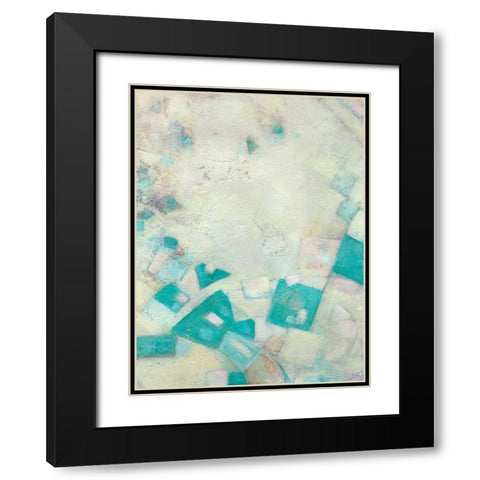 Turquoise Celebration II Black Modern Wood Framed Art Print with Double Matting by Crawford, Beverly