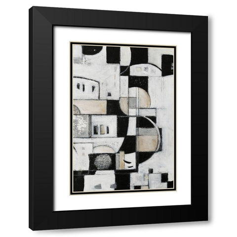 Rhapsody II Black Modern Wood Framed Art Print with Double Matting by Crawford, Beverly