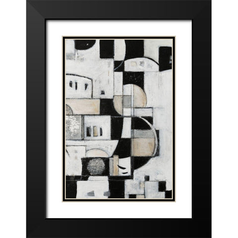 Rhapsody II Black Modern Wood Framed Art Print with Double Matting by Crawford, Beverly