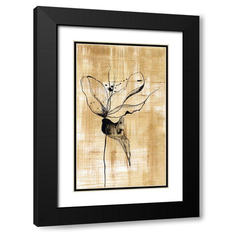 Gilded Beauty II Black Modern Wood Framed Art Print with Double Matting by Liama, Lily