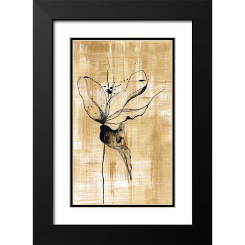 Gilded Beauty II Black Modern Wood Framed Art Print with Double Matting by Liama, Lily