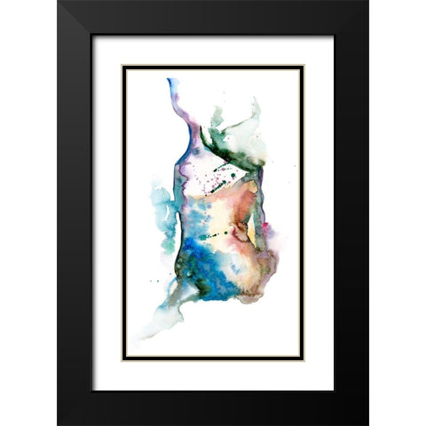 Golden Parachute I Black Modern Wood Framed Art Print with Double Matting by Liama, Lily