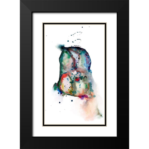 Golden Parachute II Black Modern Wood Framed Art Print with Double Matting by Liama, Lily
