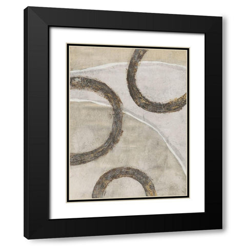 Ringlets II Black Modern Wood Framed Art Print with Double Matting by OToole, Tim