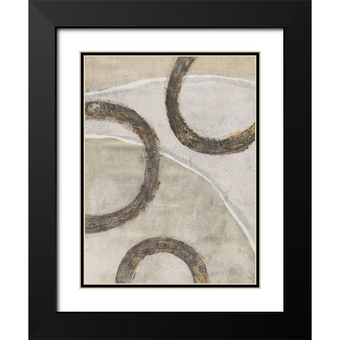 Ringlets II Black Modern Wood Framed Art Print with Double Matting by OToole, Tim