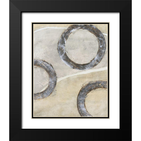 Embellished Ringlets I Black Modern Wood Framed Art Print with Double Matting by OToole, Tim