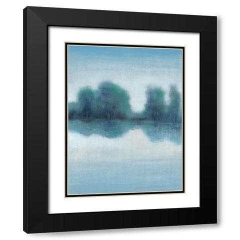 Misty Blue Morning II Black Modern Wood Framed Art Print with Double Matting by OToole, Tim