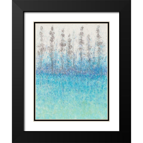 Cypress Border II Black Modern Wood Framed Art Print with Double Matting by OToole, Tim