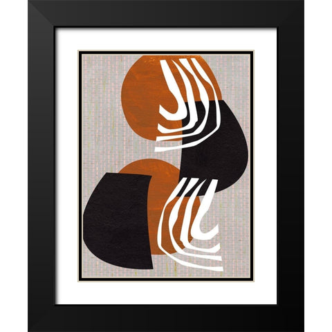 Archetype Structures I Black Modern Wood Framed Art Print with Double Matting by Wang, Melissa