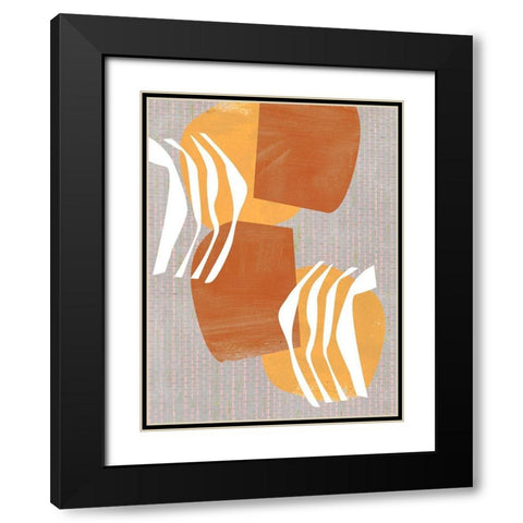 Archetype Structures II Black Modern Wood Framed Art Print with Double Matting by Wang, Melissa