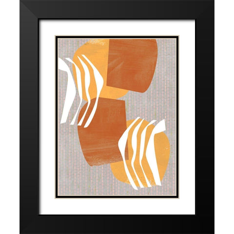 Archetype Structures II Black Modern Wood Framed Art Print with Double Matting by Wang, Melissa