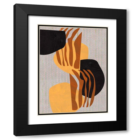 Archetype Structures III Black Modern Wood Framed Art Print with Double Matting by Wang, Melissa