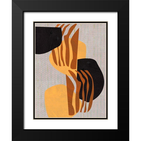 Archetype Structures III Black Modern Wood Framed Art Print with Double Matting by Wang, Melissa