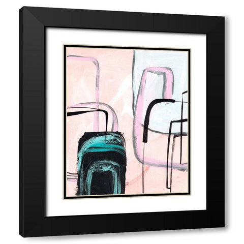 Lumiere Rose II Black Modern Wood Framed Art Print with Double Matting by Wang, Melissa