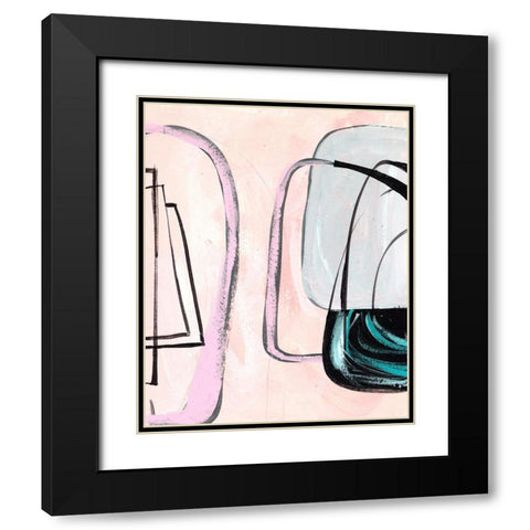 Lumiere Rose III Black Modern Wood Framed Art Print with Double Matting by Wang, Melissa