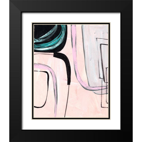 Lumiere Rose IV Black Modern Wood Framed Art Print with Double Matting by Wang, Melissa