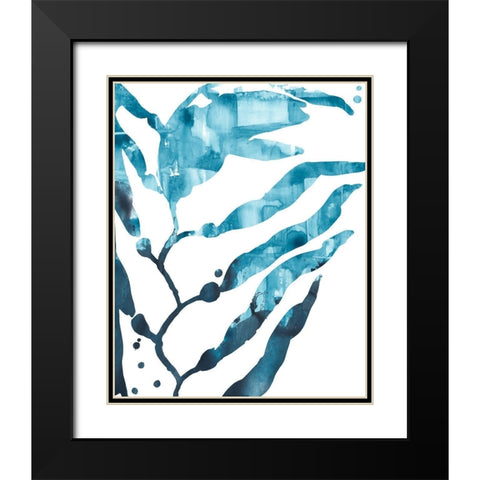 Inkwash Kelp I Black Modern Wood Framed Art Print with Double Matting by Vess, June Erica