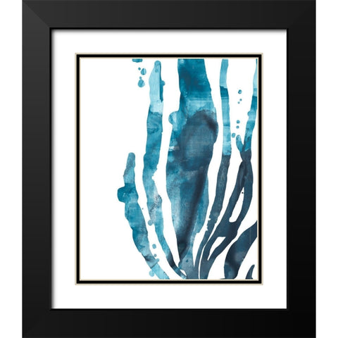 Inkwash Kelp IV Black Modern Wood Framed Art Print with Double Matting by Vess, June Erica