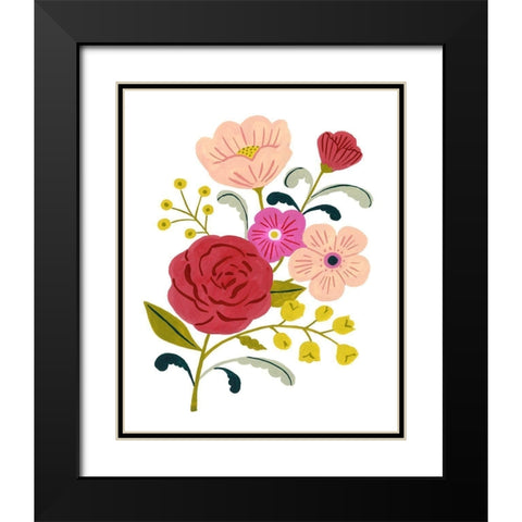 Simple Flora I Black Modern Wood Framed Art Print with Double Matting by Borges, Victoria