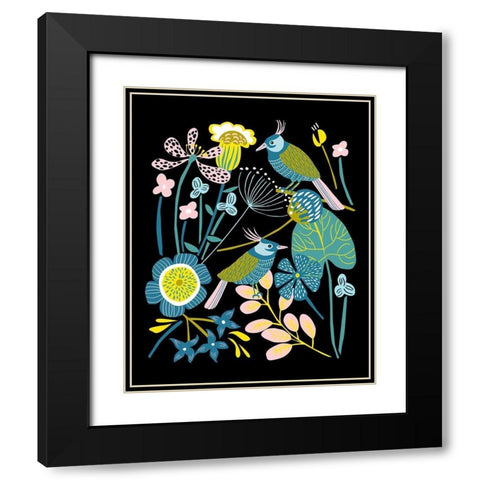 Pleasure Garden II Black Modern Wood Framed Art Print with Double Matting by Wang, Melissa