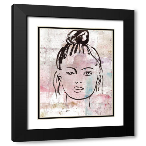 Feminas IV Black Modern Wood Framed Art Print with Double Matting by Wang, Melissa