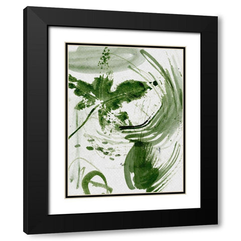 Shades of Forest II Black Modern Wood Framed Art Print with Double Matting by Wang, Melissa