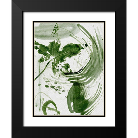 Shades of Forest II Black Modern Wood Framed Art Print with Double Matting by Wang, Melissa