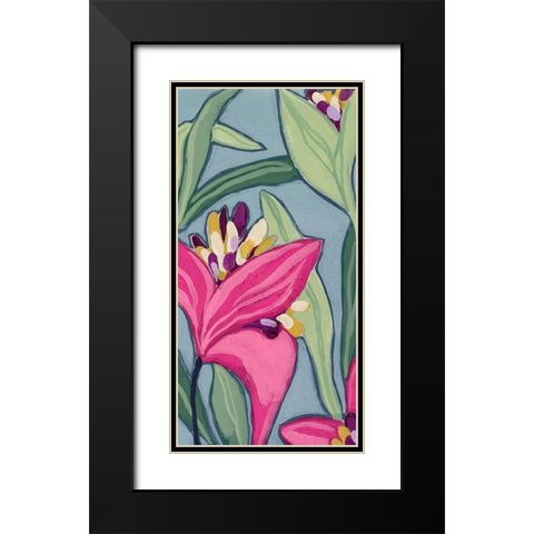 Tropical Mix II Black Modern Wood Framed Art Print with Double Matting by Vess, June Erica