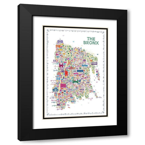 New York Collection-Bronx Black Modern Wood Framed Art Print with Double Matting by Esquer, Rafael