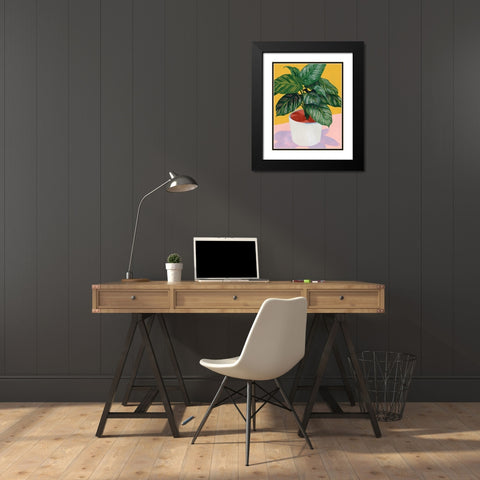 Calethea I Black Modern Wood Framed Art Print with Double Matting by Popp, Grace