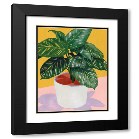 Calethea I Black Modern Wood Framed Art Print with Double Matting by Popp, Grace
