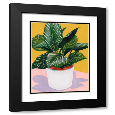 Calethea II Black Modern Wood Framed Art Print with Double Matting by Popp, Grace