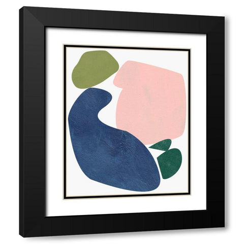 Scattered Meadow III Black Modern Wood Framed Art Print with Double Matting by Wang, Melissa