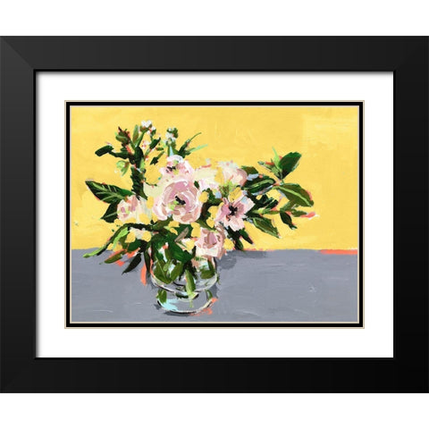 Natural Bouquet II Black Modern Wood Framed Art Print with Double Matting by Wang, Melissa