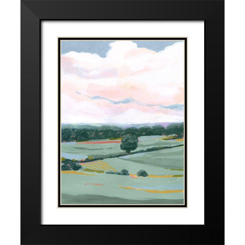 Pastel View I Black Modern Wood Framed Art Print with Double Matting by Borges, Victoria