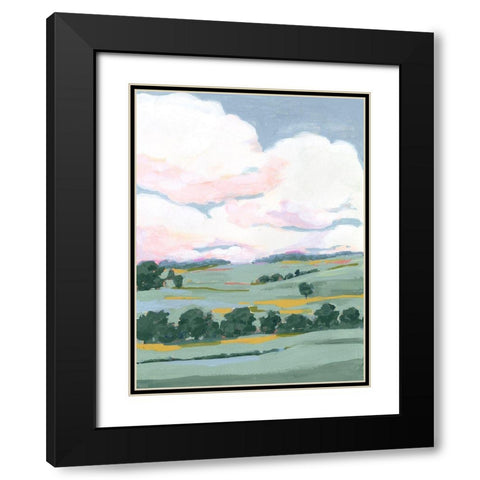 Pastel View II Black Modern Wood Framed Art Print with Double Matting by Borges, Victoria