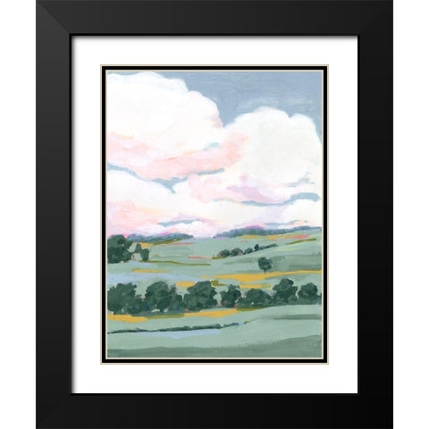 Pastel View II Black Modern Wood Framed Art Print with Double Matting by Borges, Victoria