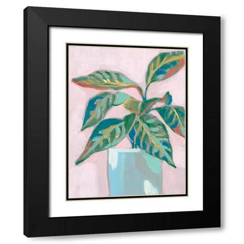 Quirky Plant II Black Modern Wood Framed Art Print with Double Matting by Goldberger, Jennifer