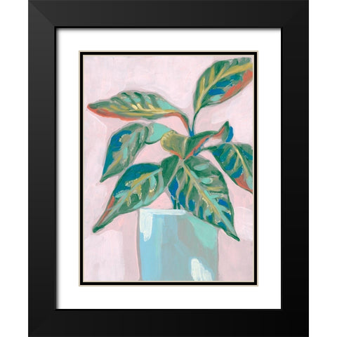 Quirky Plant II Black Modern Wood Framed Art Print with Double Matting by Goldberger, Jennifer