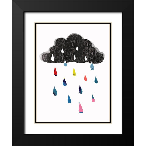 Rainy Day Rainbow I Black Modern Wood Framed Art Print with Double Matting by Borges, Victoria