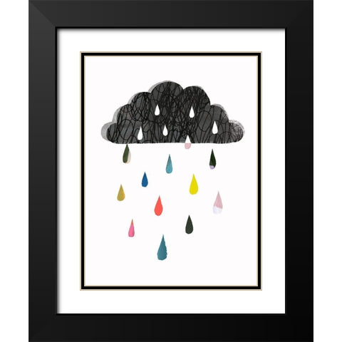 Rainy Day Rainbow II Black Modern Wood Framed Art Print with Double Matting by Borges, Victoria