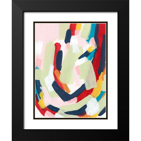 Vortex II Black Modern Wood Framed Art Print with Double Matting by Vess, June Erica