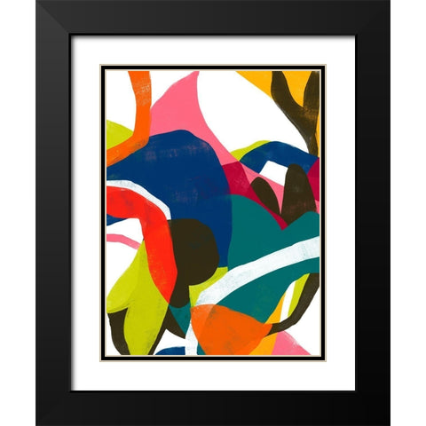 Jungle Overdrive II Black Modern Wood Framed Art Print with Double Matting by Vess, June Erica