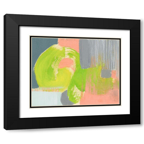 Lime Squeeze I Black Modern Wood Framed Art Print with Double Matting by Goldberger, Jennifer
