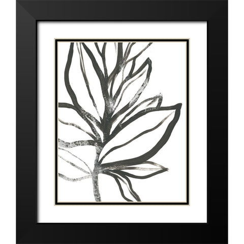 Leaf Instinct I Black Modern Wood Framed Art Print with Double Matting by Vess, June Erica