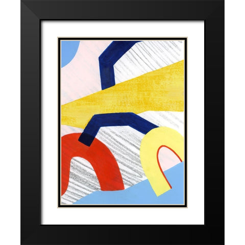 Simple Scribbles I Black Modern Wood Framed Art Print with Double Matting by Popp, Grace