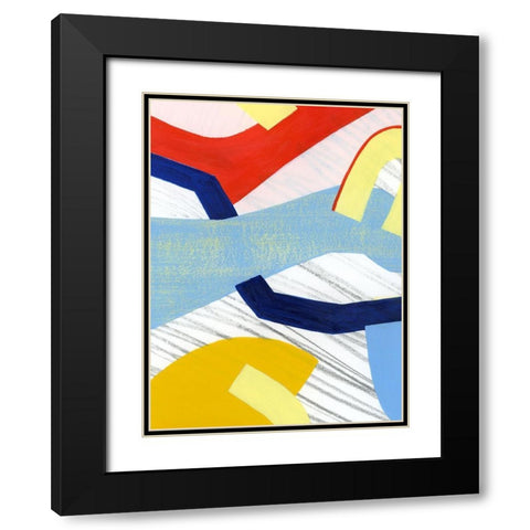 Simple Scribbles II Black Modern Wood Framed Art Print with Double Matting by Popp, Grace