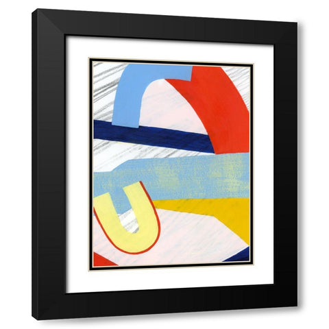 Simple Scribbles III Black Modern Wood Framed Art Print with Double Matting by Popp, Grace