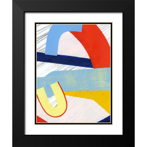 Simple Scribbles III Black Modern Wood Framed Art Print with Double Matting by Popp, Grace