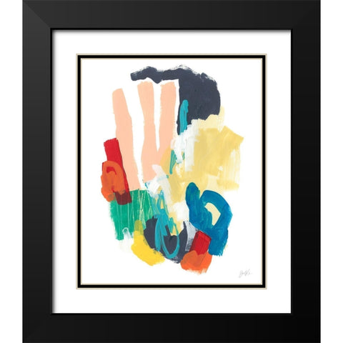 Clamor I Black Modern Wood Framed Art Print with Double Matting by Vess, June Erica